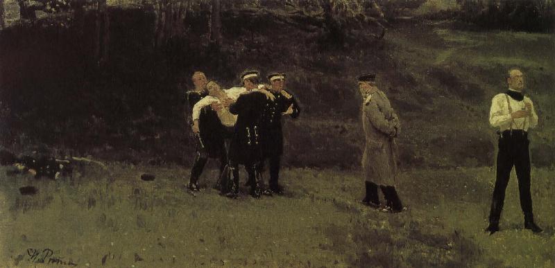 Ilia Efimovich Repin Duel Germany oil painting art